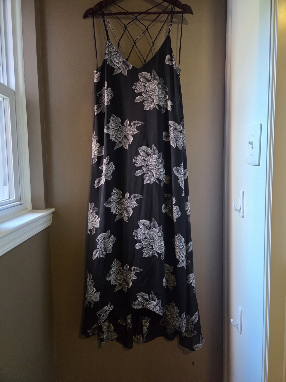 lovestitch Black Dress with White Floral Print